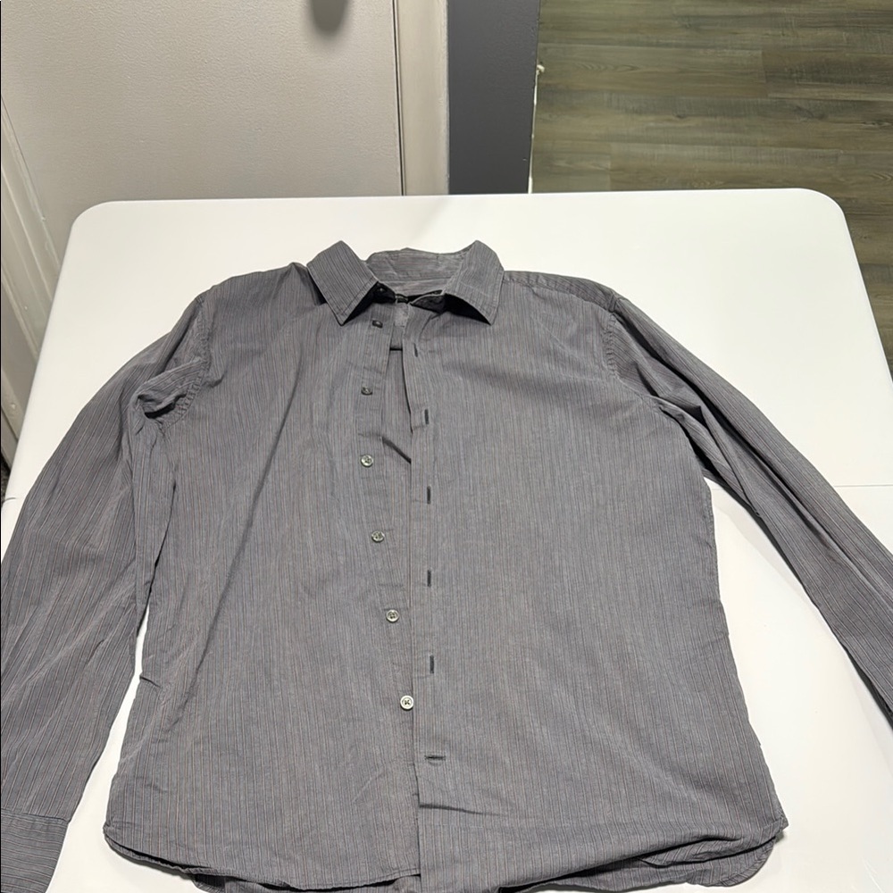 John Varvatos Gray Casual Button Down Shirt